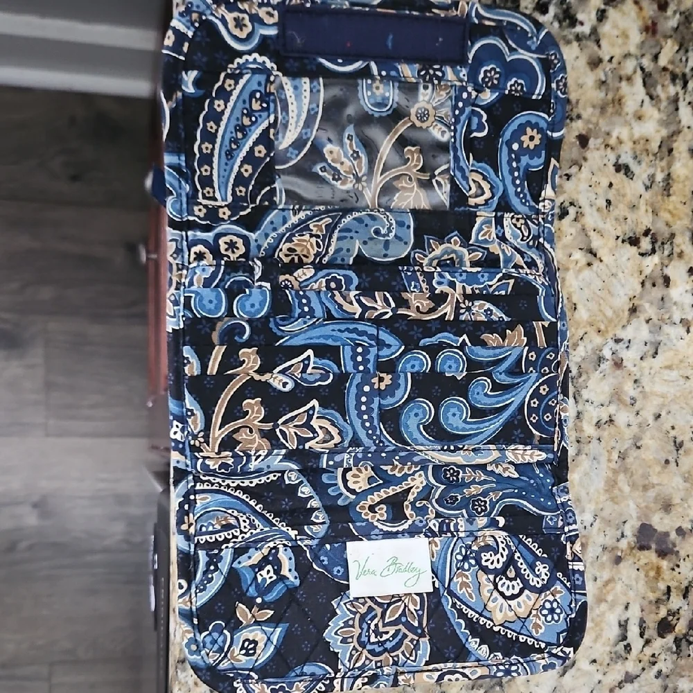 Vera Bradley Navy and Tan Paisley Accessory - Picture 3 of 4